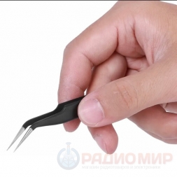Пинцет металлический изогнутый ESD-15