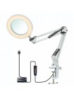 Лампа с увеличительным стеклом на струбцине / светодиодная, бестеневая, косметологическая Орбита INL90