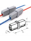 2-х контактная, многоразовая клемма 24A 250V WAGO 224-201