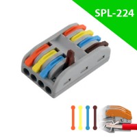 Клемма 4х4 контакта проходная SPL-224