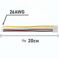 Разъемы мини JST XH2.54 4-pin папа+мама