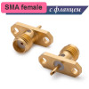 SMA розетка приборная с фланцем, под пайку, S-2452