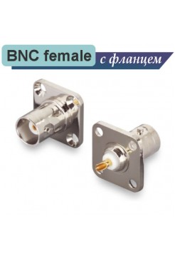 BNC female розетка приборная с фланцем