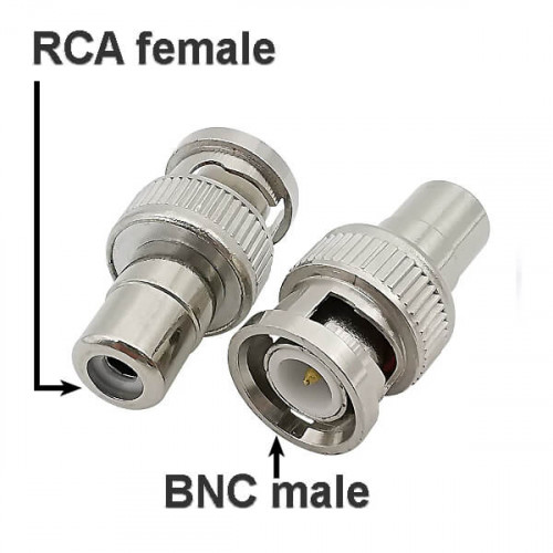 Переходник BNC вилка - RCA розетка