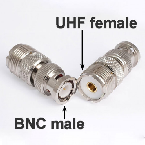 BNC штекер - UHF гнездо, ВЧ переходник, BU312