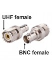 BNC гнездо - UHF гнездо, ВЧ переходник, BU322