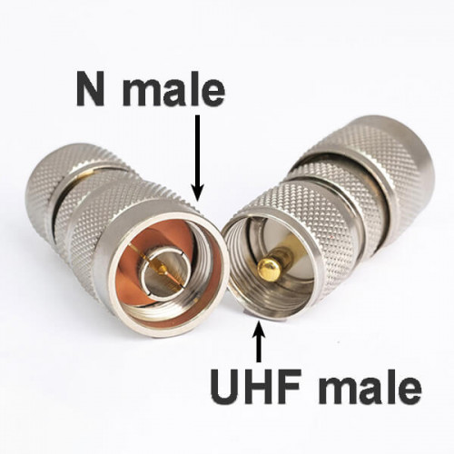 N male - UHF male, переходник высокочастотный, NU311