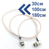 Адаптер (пигтейл) BNC male - BNC male, кабель RG316