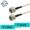 Пигтейл F-male - F-male, кабель RG-179