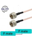 Пигтейл F-male - F-male, кабель RG-179