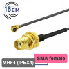 Антенный адаптер IPEX4 (MHF4 / IPX) → SMA Female, пигтейл RF 0.81, 15 см