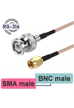 SMA male - BNC male пигтейл 20см