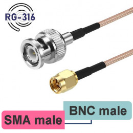 SMA male - BNC male пигтейл 20см