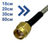 Пигтейл SMA-male - SMA-male 15/20/30/50 см, кабель RG-402