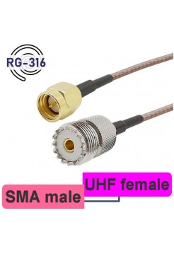 SMA male - UHF female пигтейл 20см