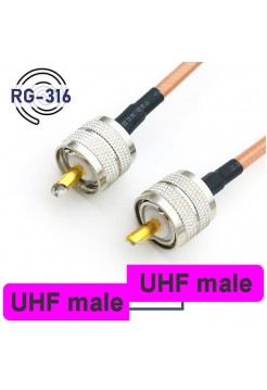 UHF male - male пигтейл 30см