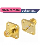 SMA female розетка приборная, с фланцем