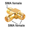 Тройник ВЧ SMA розетка - SMA розетка-SMA розетка