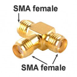 SMA female - female - female, переходник T-типа, S522