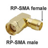 S-AA412 переходник RP-SMA вилка на RP-SMA розетка, угловой