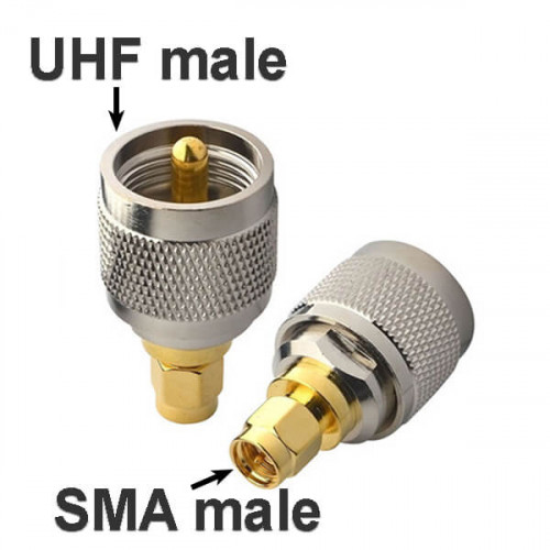 Переходник SMA штекер на UHF штекер, высокочастотный, SU311