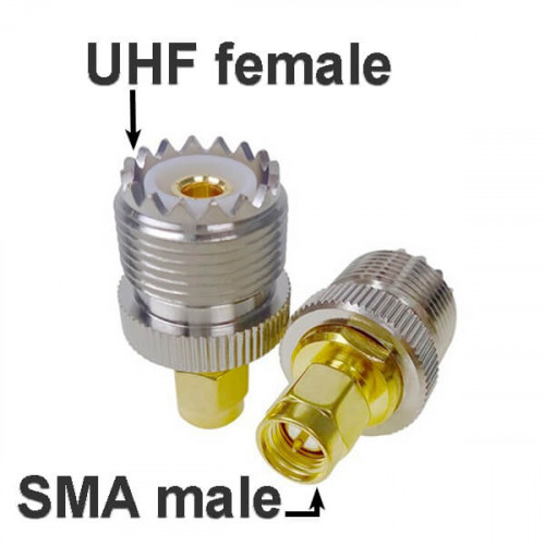 SMA штекер на UHF гнездо, ВЧ переходник, SU312