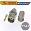 TNC розетка под обжим, RG-213, T-211-8D