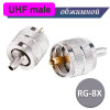 Разъем UHF папа обжимной на кабель RG-8Х, RG-59, U-111G