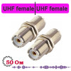 UHF female - UHF female переходник, SO259, bulkhead