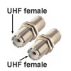 UHF female - UHF female переходник, SO259, bulkhead