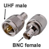 UHF штекер - BNC гнездо, ВЧ переходник, UB312