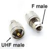 UHF штекер - F штекер, переходник, UF311