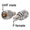 UHF штекер - F гнездо, переходник, UF312