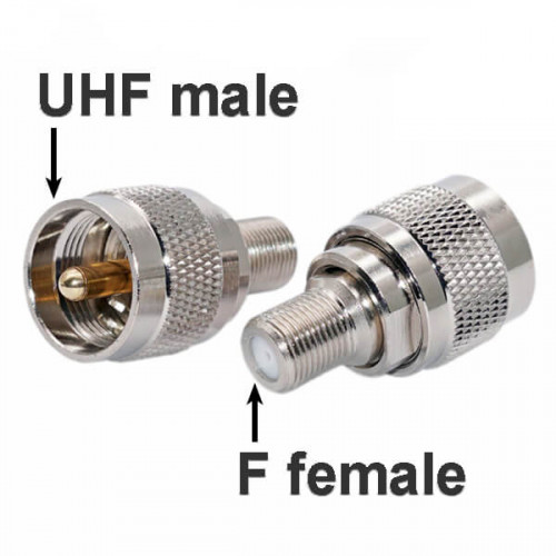 UHF штекер - F гнездо, переходник, UF312