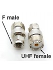 UHF гнездо - F штекер, переходник, UF321