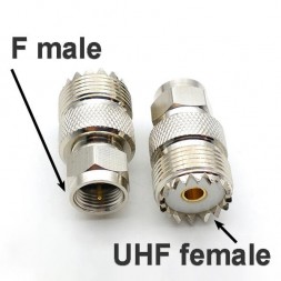 UHF female - F male переходник, UF321