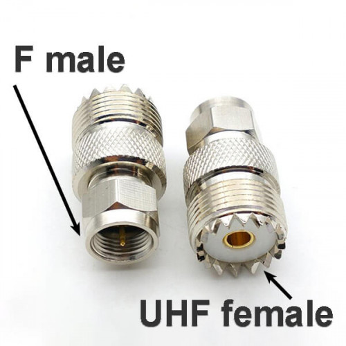 UHF гнездо - F штекер, переходник, UF321