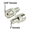 UHF гнездо - F гнездо переходник UF322