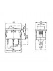 Переключатель клавишный без фиксации, 250V 6A, 3 контакта (ON)-OFF-(ON) KCD1-2