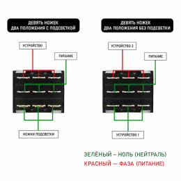 ON-OFF/ON-ON (монт. 35×30 мм) тройной, 9 конт. 16A/250V KCD3