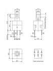 Кнопка PB22E08 с фиксацией 8x8x13 мм