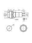 Кнопка с фиксацией, OFF-ON, 3A/250В, диаметр 12мм (PBS-11A)