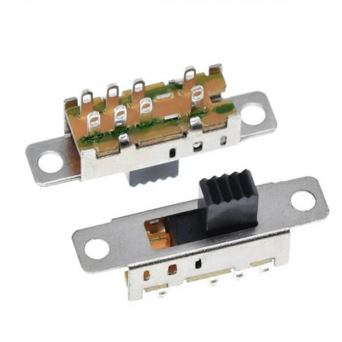 Переключатель движковый SS-23E04 (2P3T), DC 50V 0.5A