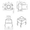 Тактовая кнопка без фиксации, OFF-(ON), 12В/50мА, 6x6x5мм
