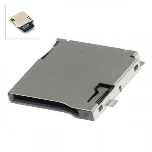 MicroSD SMD 9pin ejector, держатель карт micro-SD