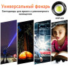 Мощный фонарь с функцией зума и боковым светильником PT-FLR29 (XHP160)