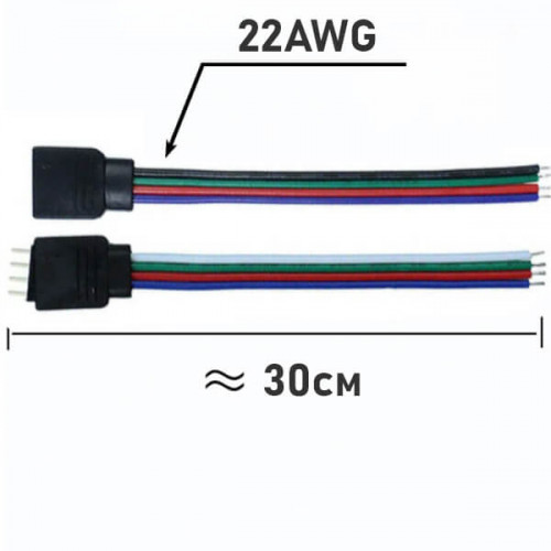 Коннектор для RGB LED ленты, 4pin Ruichi