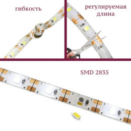 LED лента с пультом, USB, 30 см, LDL10