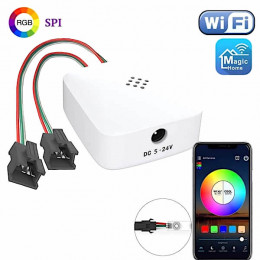 Контроллер адресный RGB, 12-24V, WiFi, на 2 выхода LDL30-1