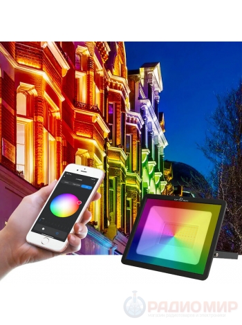 Светодиодный уличный прожектор, RGB, белый свет, WiFi, OG-LDP24 купить в Екатеринбурге